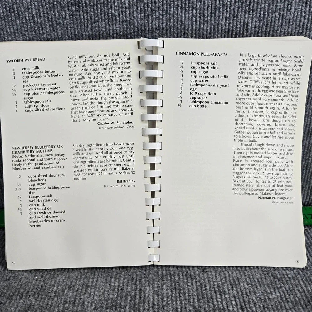 All America Cookbook II Edibles From Notables 1985 Govenors Senators